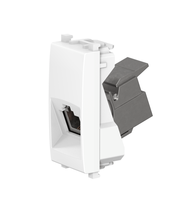 Розетка CADUCEUS ALING EXPERIENCE телефонная, с модулем Keystone RJ12 6P4C cat.3, модульная, для скрытой проводки, механизм