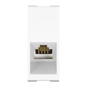 Розетка компьютерная CADUCEUS ALING MODE с модулем Keystone RJ45 8P8C cat.6A, UTP, модульная, для скрытой проводки, механизм