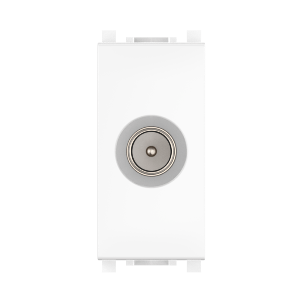 Антенная антибактериальная TV-розетка CADUCEUS ALING EXPERIENCE для скрытой проводки, проходная, модульная