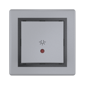 Выключатель скрытой установки CADUCEUS ALING PRESTIGE кнопочный, с символом «Свет», с индикацией, 10АХ, 250В~