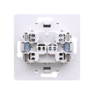 Выключатель скрытой установки CADUCEUS ALING PRESTIGE двухклавишный, с индикацией, 10АХ, 250В~, механизм