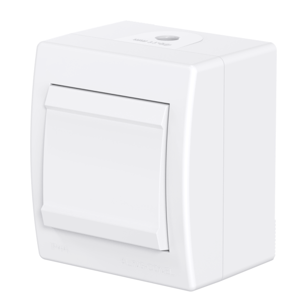 Выключатель одноклавишный CADUCEUS ALING POWER, проходной, для открытой проводки, 10АХ, 250В~