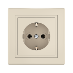 Розетка CADUCEUS ALING PRESTIGE скрытой установки с пластиковым основанием, с заземлением без шторок, 16А, 250В~