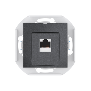 Розетка скрытой установки CADUCEUS ALING PRESTIGE компьютерная с модулем Keystone RJ45 8P8C, cat.6A, UTP, механизм