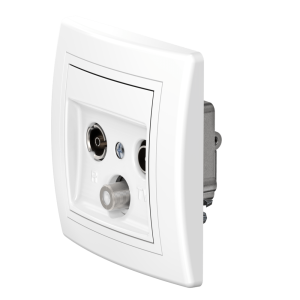 Розетка скрытой установки CADUCEUS ALING PRESTIGE антенная TV/FM/SAT, оконечная