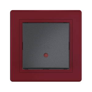 Выключатель скрытой установки CADUCEUS ALING PRESTIGE одноклавишный, с индикацией, 10АХ, 250В~