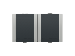 Розетка электрическая двухместная CADUCEUS ALING POWER для открытой проводки, без шторок, с крышкой, 16А, 250В~