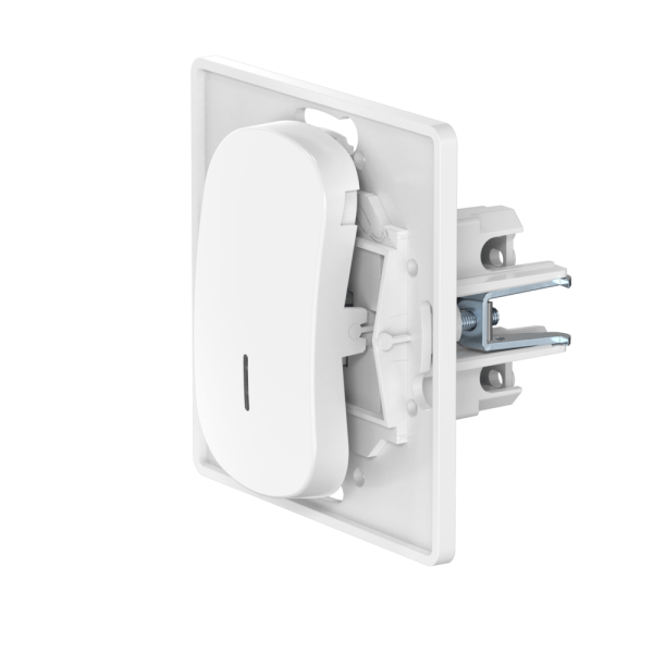 Выключатель скрытой установки одноклавишный CADUCEUS ALING EON с узкой клавишей, проходной, с индикацией, 10АХ, 250В~, механизм