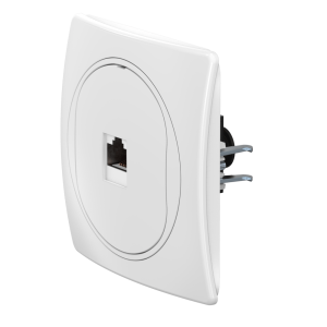 Розетка скрытой установки компьютерная CADUCEUS ALING EON с модулем Keystone RJ45 8P8C, cat.6, UTP