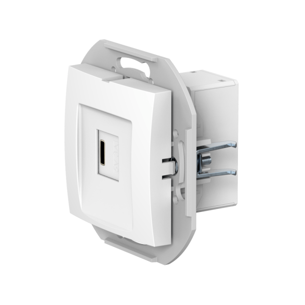 Розетка скрытой установки CADUCEUS ALING PRESTIGE USB, тип С, для зарядки, 1-го устройства, 3А, 5В=, 250В~, механизм