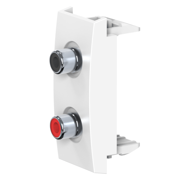 Розетка аудио 2хRCA CADUCEUS ALING MODE для скрытой проводки, механизм