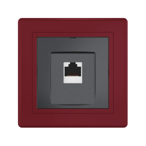 Розетка скрытой установки CADUCEUS ALING PRESTIGE компьютерная с модулем Keystone RJ45 8P8C, cat.6A, UTP