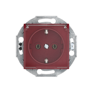 Розетка скрытой установки CADUCEUS ALING PRESTIGE, с заземлением, без шторок, с крышкой, с керамическим основанием, 16А, 250В~, механизм