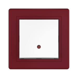 Выключатель скрытой установки CADUCEUS ALING PRESTIGE одноклавишный, перекрёстный, с индикацией, 10АХ, 250В~