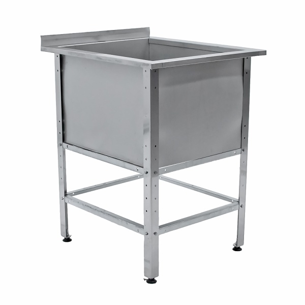 Ванна моечная односекционная 600х700х850 сварная, борт