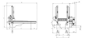 Робот (сервоприводный манипулятор) для ТПА/Термопластавтомата INTERPLUS KM5-700ID боковой электрошкаф