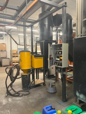 Автоматическая линия порошковой окраски BONDERITE Indufinish 1996 г. конвейер 154 м для пружин или других изделий