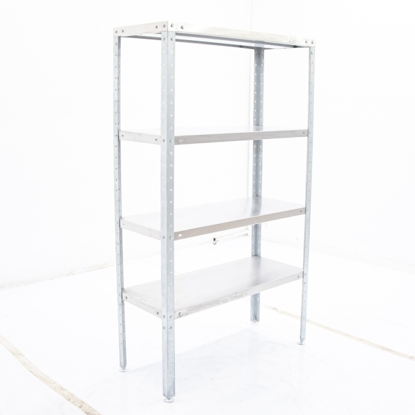 Стеллаж из нержавеющей стали 940х390х1620 (в разборе) оц.угол