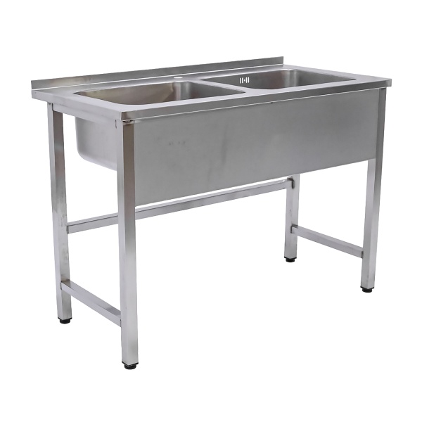 Ванна моечная двухсекционная 1200х600х850 ц/т, борт