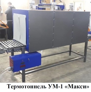 Термотоннель с подающим модулем и приёмным рольгангом