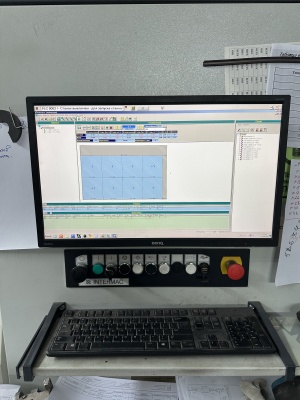 Линия резки стекла INTERMAC Genius 37 CT-A. Три стола - загрузки, раскроя и разлома