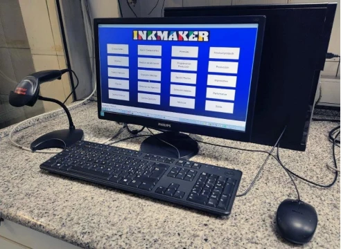 Автоматический смеситель - дозатор красок для флексомашин. Станция смешения красок: Inkmaker s.r.l. Piccolo. Реновация 2016г