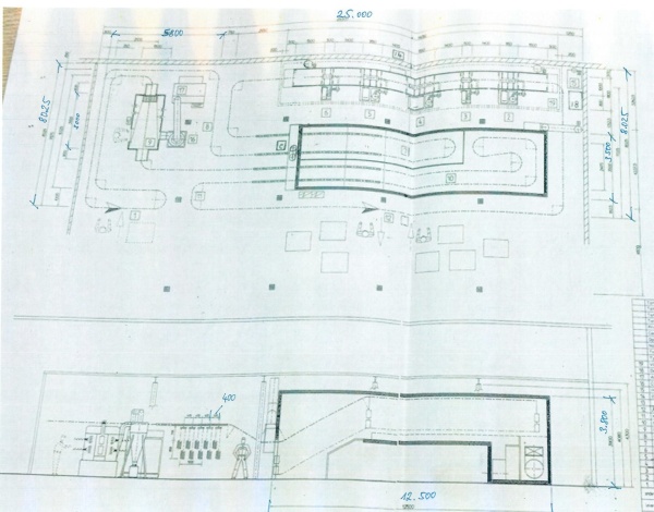 Автоматическая линия порошковой окраски BONDERITE Indufinish 1996 г. конвейер 154 м для пружин или других изделий