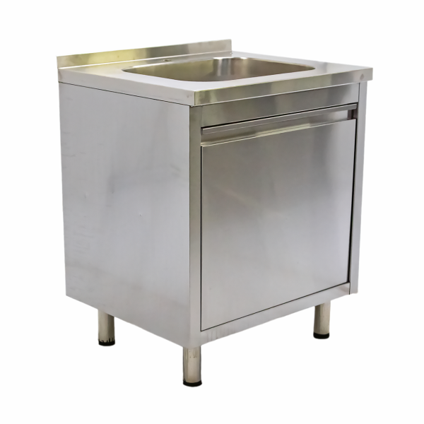 Ванна моечная односекционная 700х600х845 ц/т, борт, закрытая