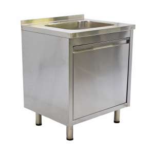 Ванна моечная односекционная 700х600х845 ц/т, борт, закрытая