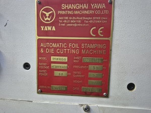 Высечка Yawa TYM1050, 2007 г.в., формат 1050Х750