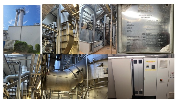 Б/у выпарная установка производительностью 40 т/ч с высококонцентратором. Производитель: WIEGAND