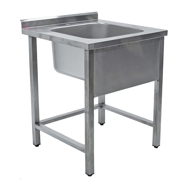 Ванна моечная односекционная 700х700х850 ц/т, борт