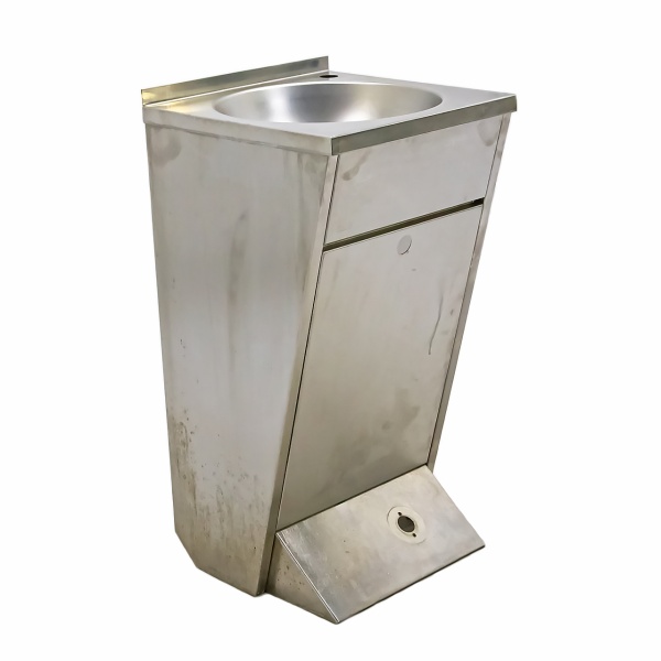Рукомойник технологический напольный 450х450х850 борт, педаль ванна моечная