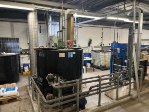 Автоматическая линия порошковой окраски BONDERITE Indufinish 1996 г. конвейер 154 м для пружин или других изделий