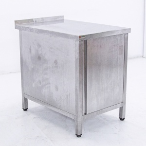 Стол-тумба из нержавеющей стали 600х900х850 расп. дверь, борт