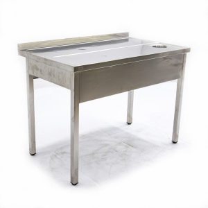 Стол производственный с отв. для отходов 1200х700х850 борт, труба