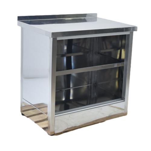 Стол-тумба из нержавеющей стали 860х600х860 полузакрытый, борт