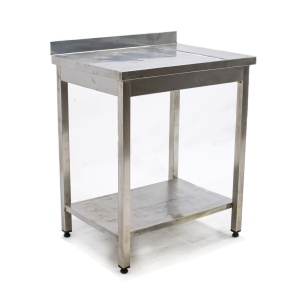 Стол производственный с бортом 800х600х950 труба, полка