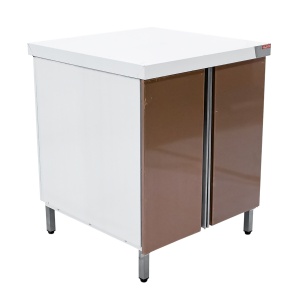 Стол-тумба из нержавеющей стали 700х700х850 УТ-00140350 НСЗ-7/7 расп. двери