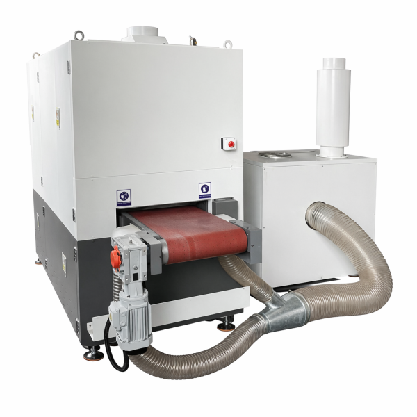 Шлифовальный станок по металлу с вакуумным подвижным столом и аспирацией