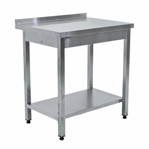 Стол производственный с бортом 800х700х850 труба, полка