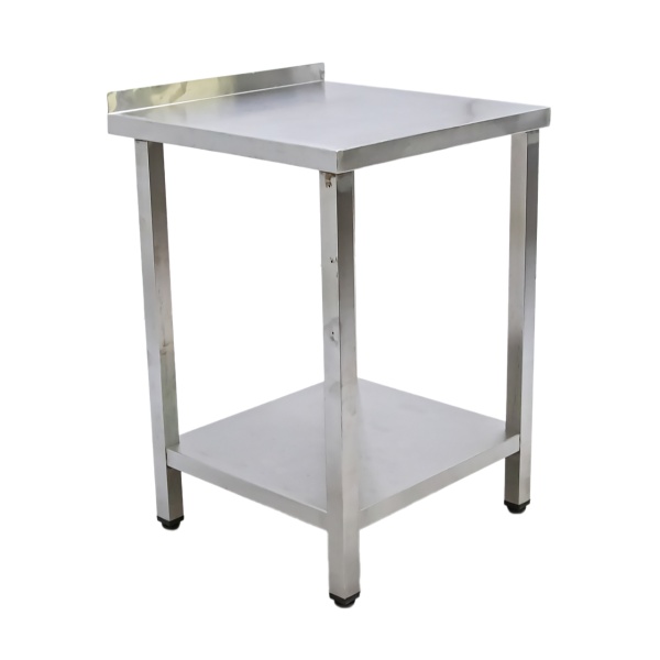 Стол производственный с бортом 600х600х850 труба, полка