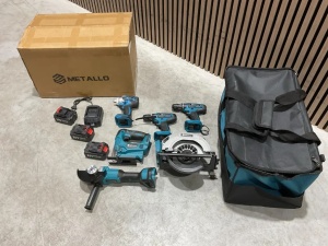 Набор аккумуляторных инструментов Metallo Power Tools Set 6 предметов