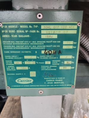 промышленный холодильный агрегат (чиллер) Carrier 30HL 085