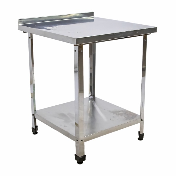 Стол производственный с бортом 700х700х850 угол, полка