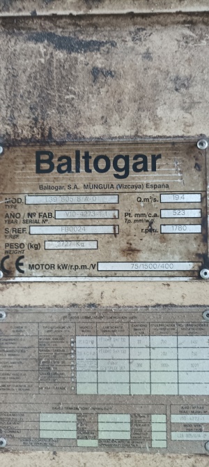 Вентилятор центробежный Baltogar L39-805/8/A-0