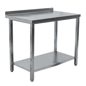 Стол производственный с бортом 1000х600х850 труба, полка