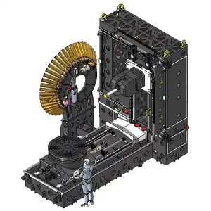 Высокоточный 5-х осевой Горизонтальный Обрабатывающий Центр с ЧПУ EUMASEIKI модель HU1600