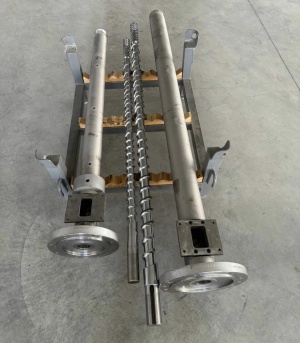 Шнековая пара 45 мм, биметалл шнек + гильза 55 мм