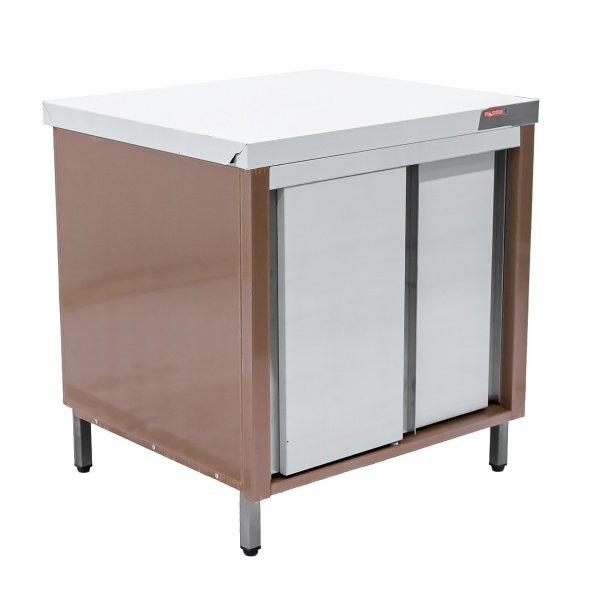 Стол-тумба из нержавеющей стали 800х700х850 Hicold НСЗК-8/7 купе